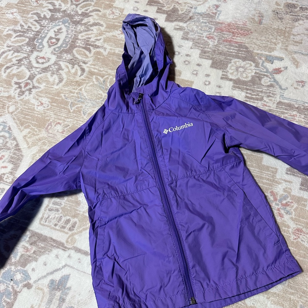Columbia Purple Raincoat Lightweight Water-Resistant
